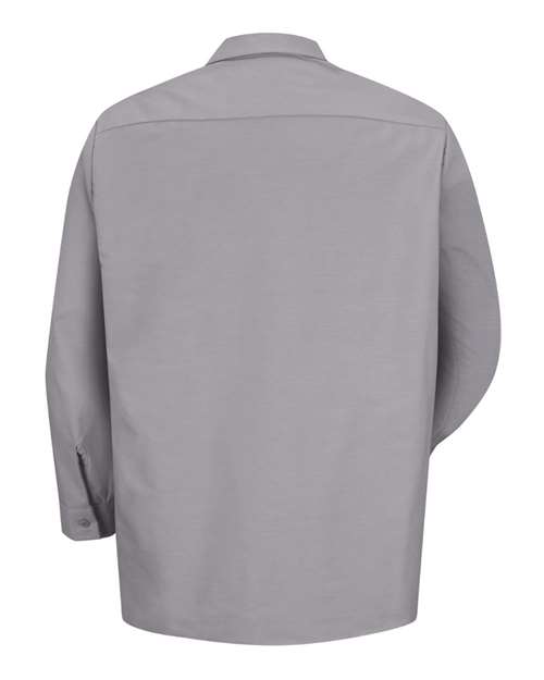 Red Kap Industrial Long Sleeve Work Shirt - Tall Sizes SP14T - Silver Grey