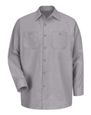 Red Kap Industrial Long Sleeve Work Shirt - Tall Sizes SP14T - Silver Grey