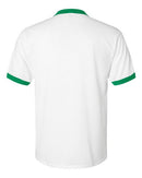 Augusta Sportswear 50/50 Ringer T-Shirt 710 - White/ Kelly