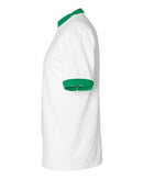 Augusta Sportswear 50/50 Ringer T-Shirt 710 - White/ Kelly