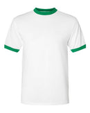 Augusta Sportswear 50/50 Ringer T-Shirt 710 - White/ Kelly