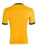 Augusta Sportswear 50/50 Ringer T-Shirt 710 - Gold/ Navy