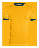 Augusta Sportswear 50/50 Ringer T-Shirt 710 - Gold/ Navy