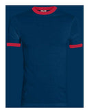Augusta Sportswear 50/50 Ringer T-Shirt 710 - Navy/ Red