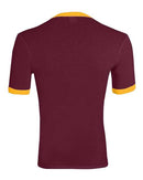 Augusta Sportswear 50/50 Ringer T-Shirt 710 - Maroon/ Gold