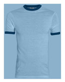 Augusta Sportswear 50/50 Ringer T-Shirt 710 - Light Blue/ Navy