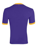 Augusta Sportswear 50/50 Ringer T-Shirt 710 - Purple/ Gold