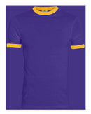 Augusta Sportswear 50/50 Ringer T-Shirt 710 - Purple/ Gold
