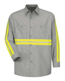 Red Kap Industrial Enhanced-Visibility Long Sleeve Work Shirt SP14E