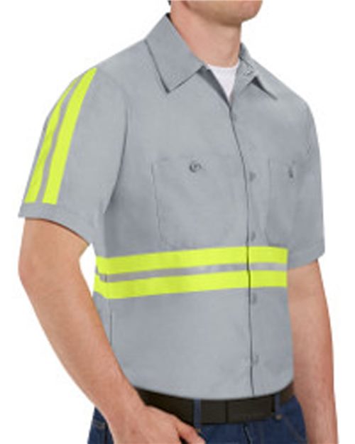 Red Kap Enhanced Visibility Industrial Work Shirt - Tall Sizes SP24ET