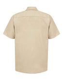 Red Kap Industrial Short Sleeve Work Shirt - Tall Sizes SP24T - Light Tan