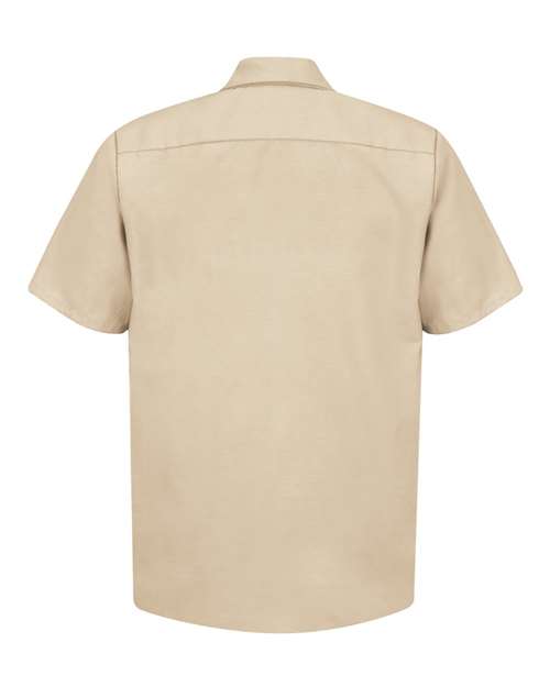 Red Kap Industrial Short Sleeve Work Shirt - Tall Sizes SP24T - Light Tan