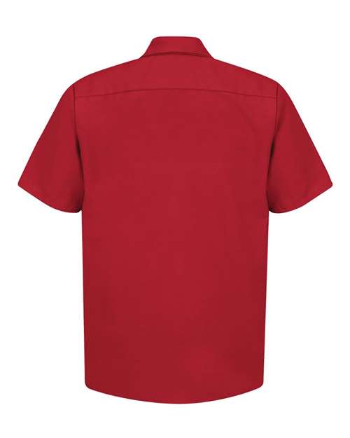 Red Kap Industrial Short Sleeve Work Shirt - Tall Sizes SP24T - Red