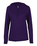 Badger Women's B-Core Long Sleeve Hooded T-Shirt 4165 - Purple