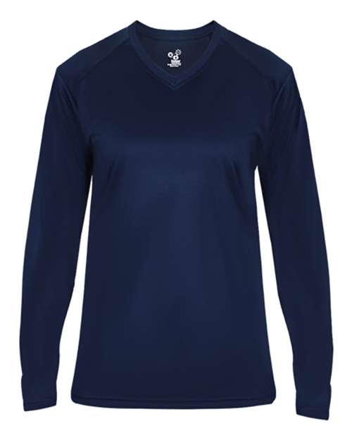 Badger Ultimate SoftLock™ Women's V-Neck Long Sleeve T-Shirt 4064