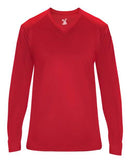 Badger Ultimate SoftLock™ Women's V-Neck Long Sleeve T-Shirt 4064