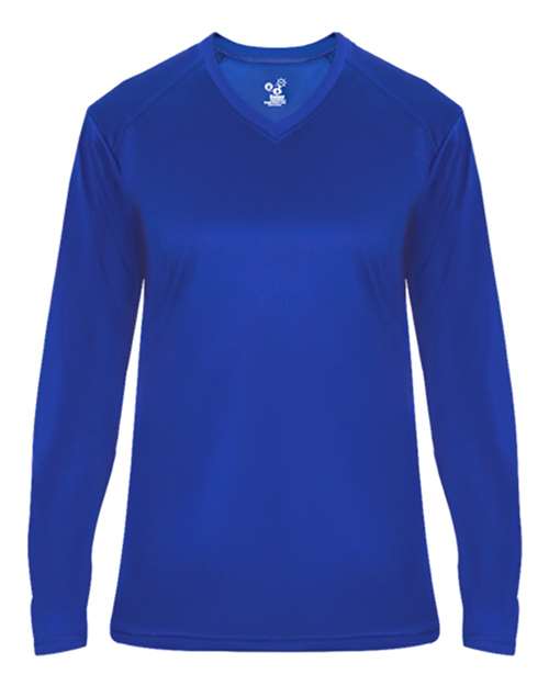 Badger Ultimate SoftLock™ Women's V-Neck Long Sleeve T-Shirt 4064
