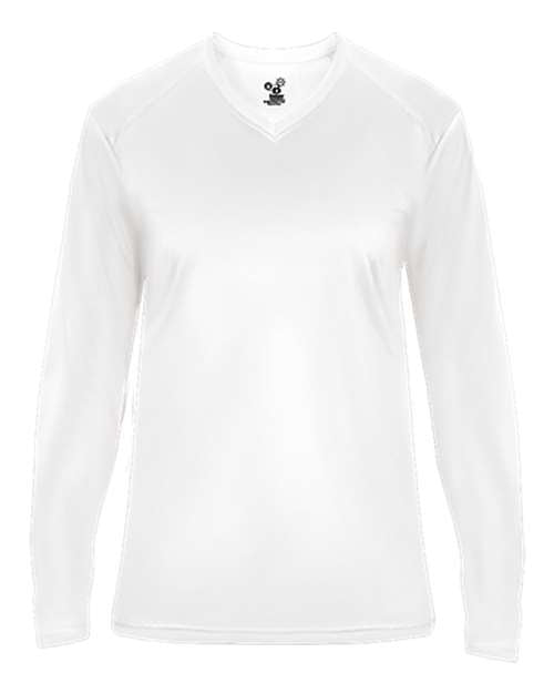 Badger Ultimate SoftLock™ Women's V-Neck Long Sleeve T-Shirt 4064