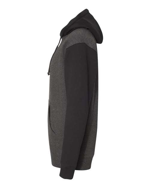 Independent Trading Co. Heavyweight Hooded Sweatshirt IND4000 - Charcoal Heather/ Black