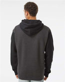 Independent Trading Co. Heavyweight Hooded Sweatshirt IND4000 - Charcoal Heather/ Black