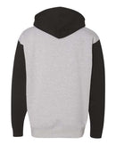 Independent Trading Co. Heavyweight Hooded Sweatshirt IND4000 - Grey Heather/ Black