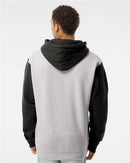 Independent Trading Co. Heavyweight Hooded Sweatshirt IND4000 - Grey Heather/ Black