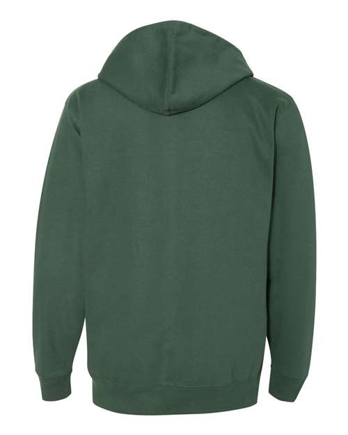 Independent Trading Co. Midweight Full-Zip Hooded Sweatshirt SS4500Z - Alpine Green