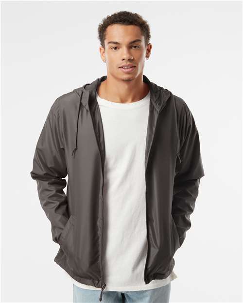 Independent Trading Co. Lightweight Windbreaker Full-Zip Jacket EXP54LWZ - Graphite