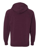 Independent Trading Co. Special Blend Raglan Hooded Sweatshirt PRM33SBP - Maroon