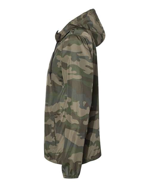 Independent Trading Co. Lightweight Windbreaker Full-Zip Jacket EXP54LWZ - Forest Camo