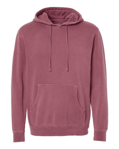 Independent Trading Co. Midweight Pigment-Dyed Hooded Sweatshirt PRM4500 - Pigment Maroon
