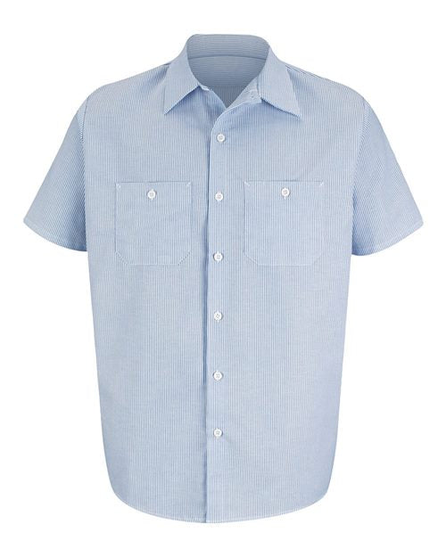 Red Kap Industrial Stripe Work Shirt - Tall Sizes SL20T