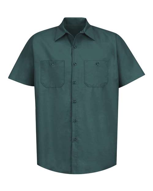 Red Kap Industrial Short Sleeve Work Shirt - Tall Sizes SP24T - Spruce Green