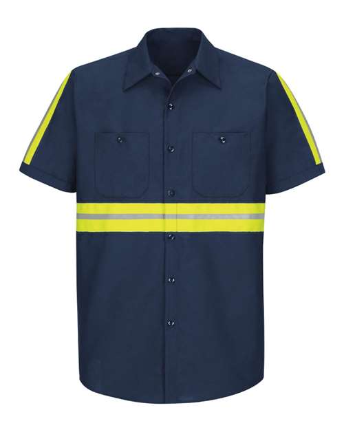 Red Kap Enhanced Visibility Industrial Work Shirt - Tall Sizes SP24ET
