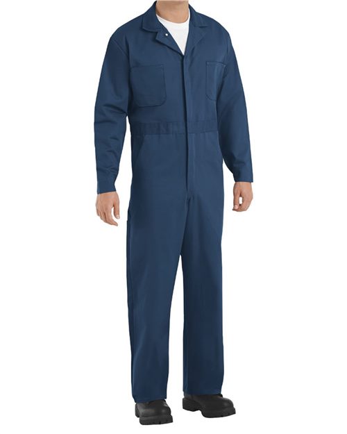 Red Kap Button-Front Cotton Coverall - Tall Sizes CC16T