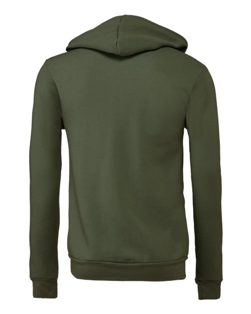 BELLA + CANVAS Sponge Fleece Full-Zip Hoodie 3739 - Military Green