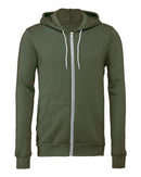 BELLA + CANVAS Sponge Fleece Full-Zip Hoodie 3739 - Military Green