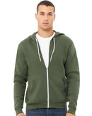 BELLA + CANVAS Sponge Fleece Full-Zip Hoodie 3739 - Military Green