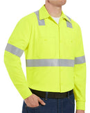 Red Kap High Visibility Work Shirt Tall Sizes SS14HVT