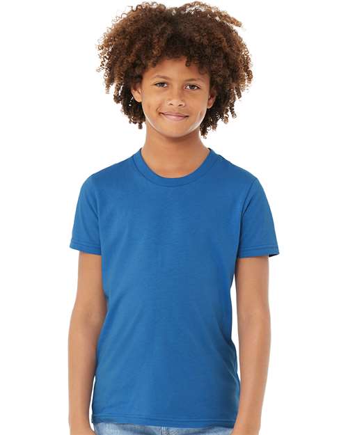 BELLA + CANVAS Youth Jersey Tee 3001Y - Columbia Blue