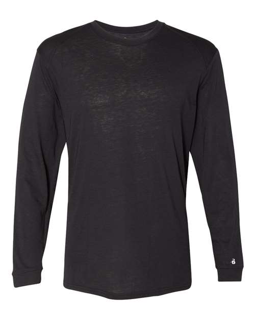 Badger Triblend Performance Long Sleeve T-Shirt 4944 - Black