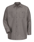 Red Kap Industrial Long Sleeve Work Shirt - Tall Sizes SP14T - Grey