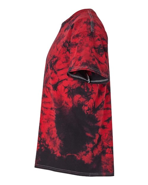 Dyenomite Crystal Tie-Dyed T-Shirt 200CR - Black/ Red Crystal