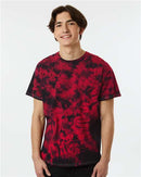 Dyenomite Crystal Tie-Dyed T-Shirt 200CR - Black/ Red Crystal