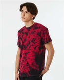 Dyenomite Crystal Tie-Dyed T-Shirt 200CR - Black/ Red Crystal