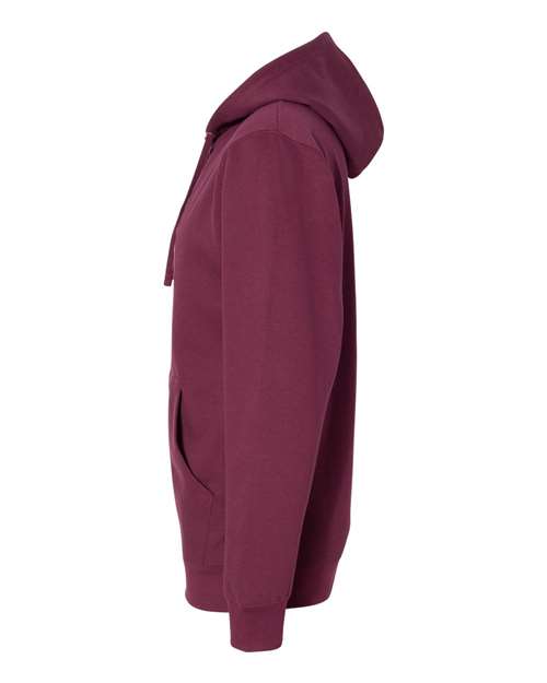 Independent Trading Co. Midweight Full-Zip Hooded Sweatshirt SS4500Z - Maroon