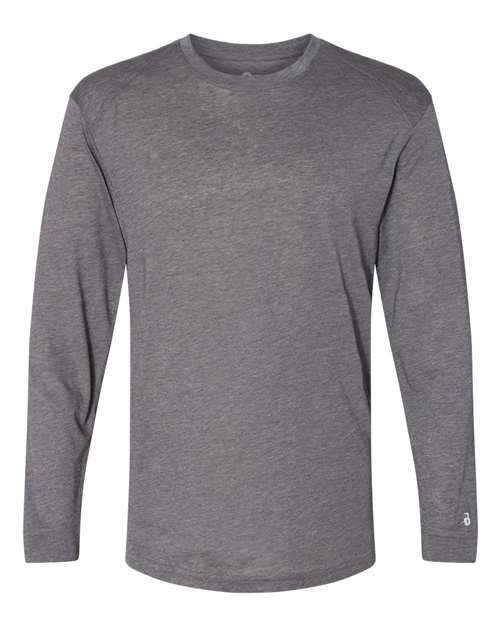 Badger Triblend Performance Long Sleeve T-Shirt 4944 - Graphite Heather