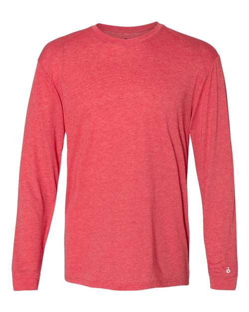 Badger Triblend Performance Long Sleeve T-Shirt 4944 - Red Heather