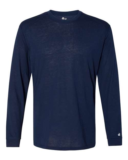 Badger Triblend Performance Long Sleeve T-Shirt 4944 - Navy