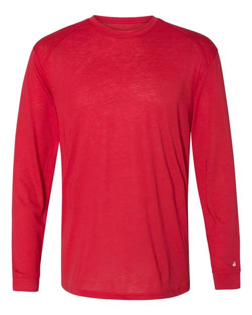 Badger Triblend Performance Long Sleeve T-Shirt 4944 - Red